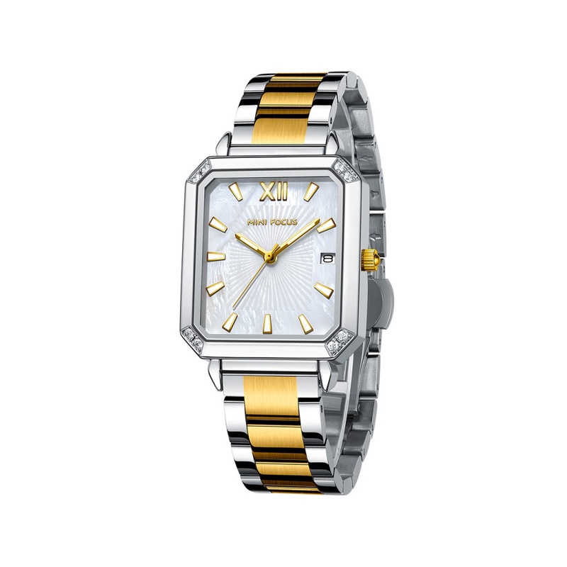 Jam Tangan Wanita Mini Focus MF0472L Silver Gold