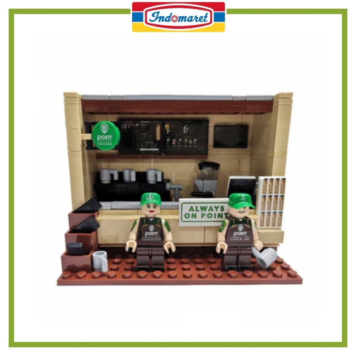 WIKI Brick Truk Delivery Indomaret, Bukan Merk LEGO 68pcs - Hijau