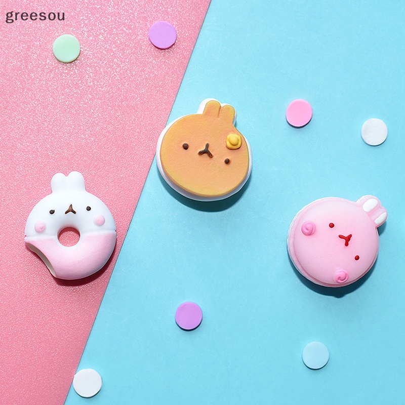 Greesou 2Pcs Resin Kue Datar Kembali Cabochons DIY Perhiasan Craft Dekorasi Aksesoris ID