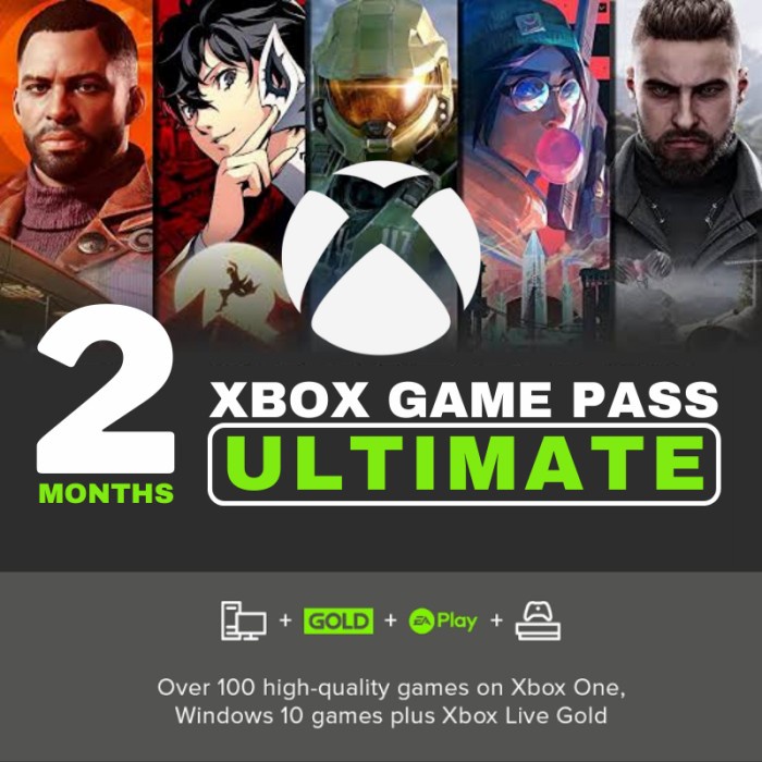 Xbox Game Pass Ultimate - 2 Bulan (PC/Console Xbox/Cloud Gaming) - New Account