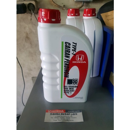 Coolant - Cairan Pendingin Air Radiator Type-1 Warna Hijau Mobil Honda Brio Mobilio Jazz RS City Civ