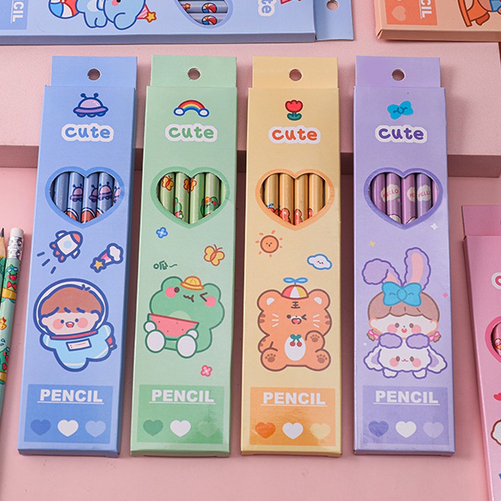 ⭐Gogoland⭐ Pensil Set Isi Banyak / Pensil Set Alat Tulis Sekolah Anak Lucu / Pensil Set Pack Cute / Pensil Anak Karakter Lucu S085