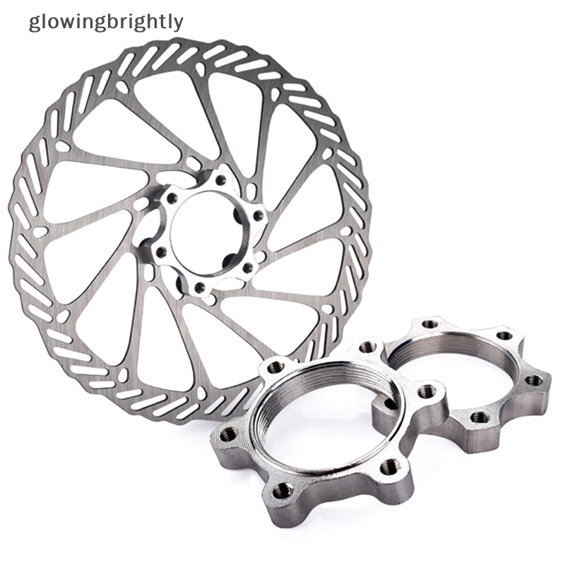 [glowingbrightly] 2pcs Sepeda Bike Freewheel Ulir Hub Disk Brake Rotor Flange Adapter TFX