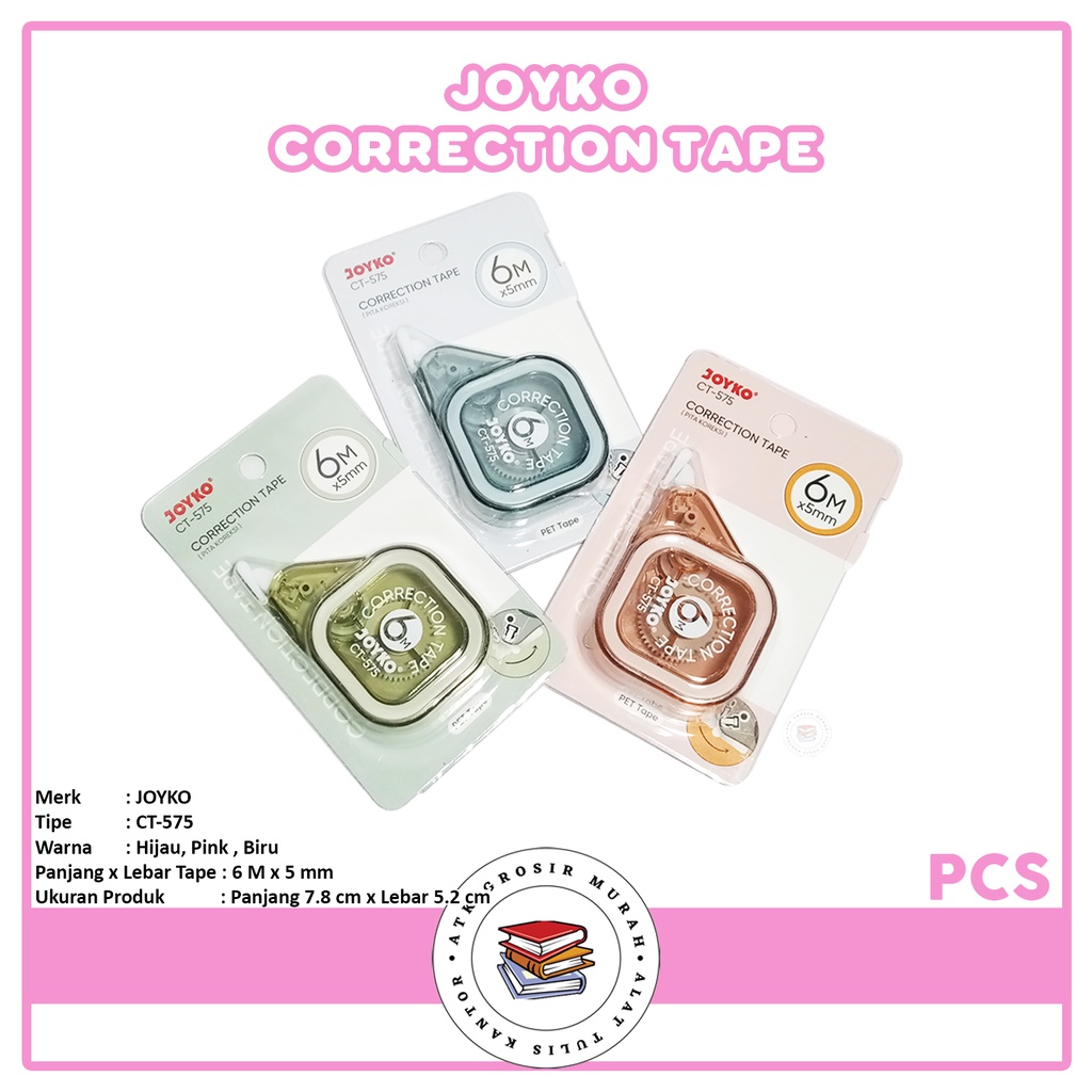 

JOYKO - Correction Tape CT-575 Pita Koreksi Roll - Pcs