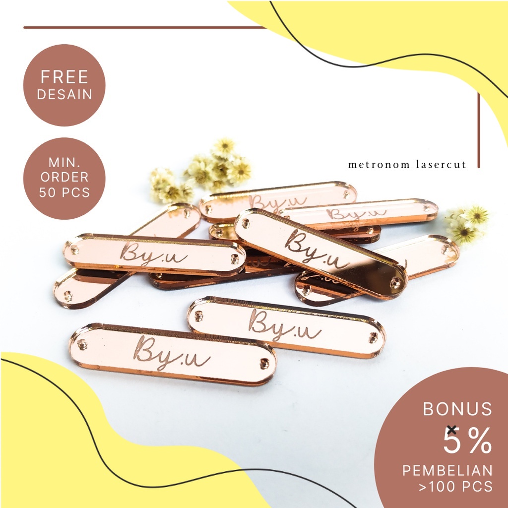 

Label Hijab Akrilik Rebranding Hijab/ Baju/ Gamis