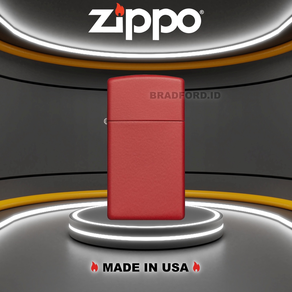 Korek Api Zippo Slim® Red Matte 1633 Original Made In USA