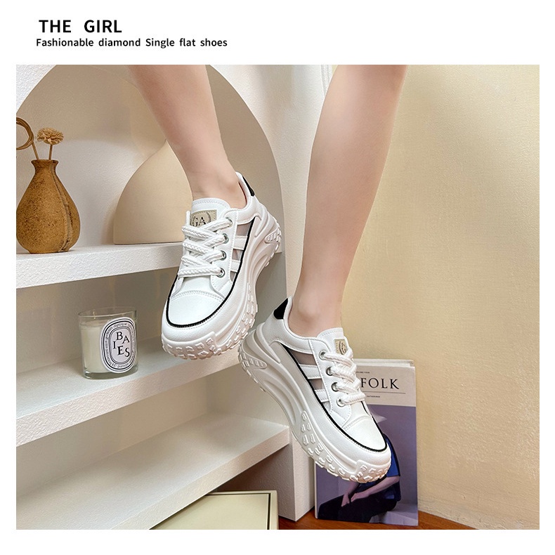 [LC] [KUALITAS PREMIUM] 1528 Sepatu Wanita Sneaker Korea Q009 Heels 5cm Impor sportif ELEGAN CANTIK 