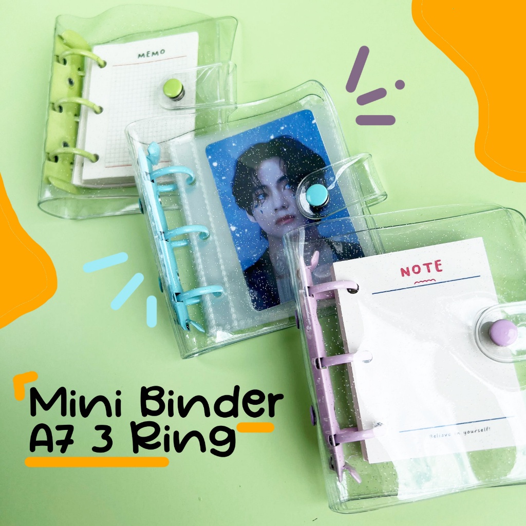 

Binder A7 3 Ring Mini Binder / Bullet Journaling Diary Binder Photocard / Isi Binder A7