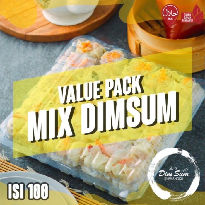 

✨Ready Stok✨ - MIX DIMSUM 7 TOPPING PREMIUM (100 PCS) - WASHOKU DIMSUM