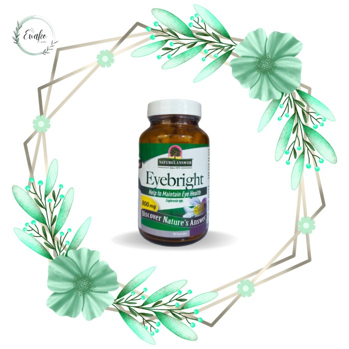 Natures Answer Vitamin Kesehatan Mata Eyebright Herbs 90 Veg Capsules