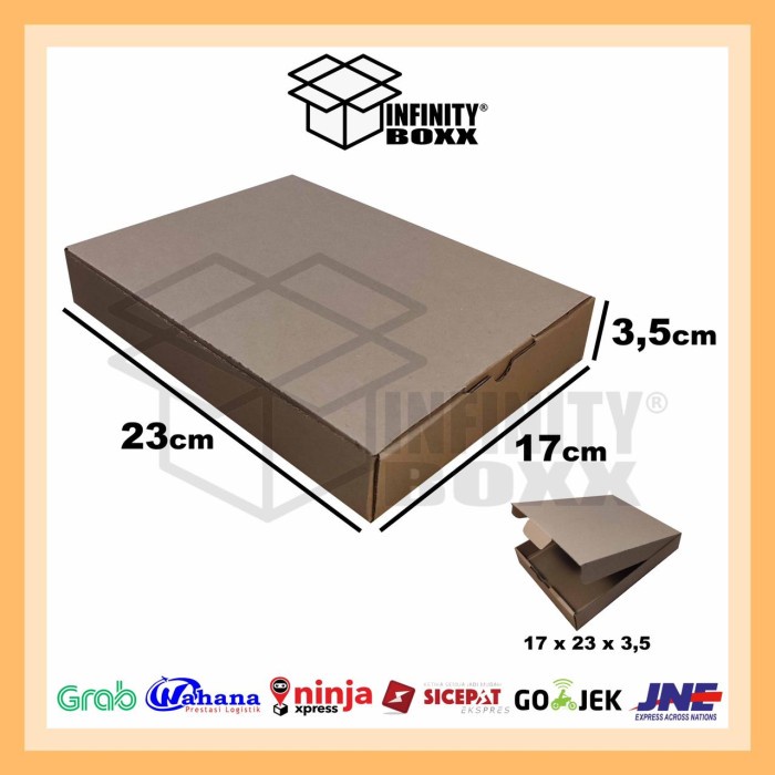 

kotak kardus pizza box die cut ukuran 17x23x3.5