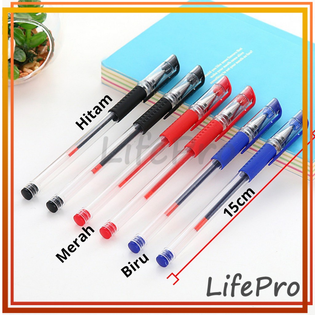 

Lifepro Pulpen Polpen bolpen Bulpoin Bolpoin Gel Ink 0.5Mm Alat Tulis Kantor Sekolah Pena Pen Tinta Cair Standart Warna Merah Hitam Biru