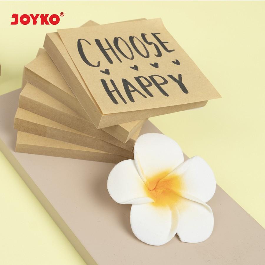 

JOYKO Memo Stick Kraft Paper Sticky Note Kertas MMS-33 Memo Tempel Pembatas Kertas 100 Sheets 75 X 75 Gsm