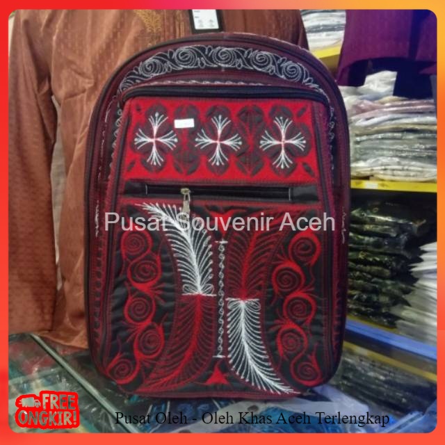 TAS RANSEL ACEH JUMBO MOTIF PINTU ACEH