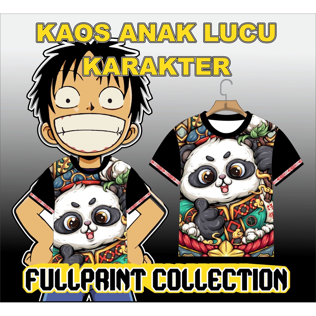 Baju Kaos Anak Laki Laki M 2 - 3 XL 6 - 7 Tahun Motif Fullprint lucu LUCU / Baju Anak Laki Laki / Ka