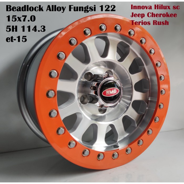 velg Beadlock Alloy Fungsi Ring 15 untuk Innova Hilux Sc Jeep Cherokee