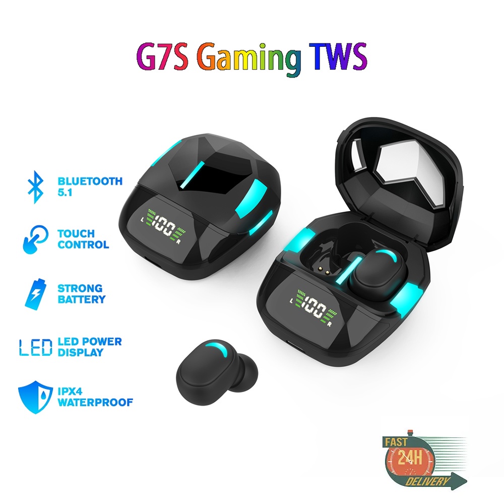 NEW Exclusive G7S E-Sports Gaming TWS Earphone Bluetooth Headset Power Display HiFi Stereo Breathing