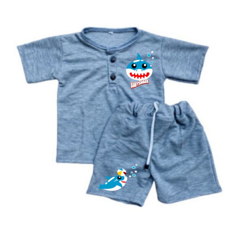 [KIDZONIA] setelan anak terbaru motif BABBYSHARK set kiano perempuan laki laki usia 1-5tahun