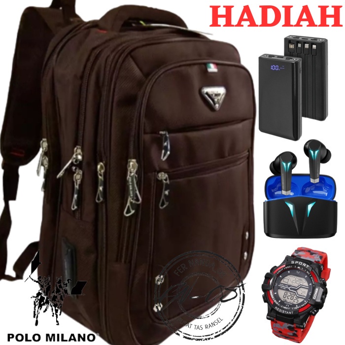 FLASH SALE PROMO RANSEL POLO MILANO IMPORT ORIGINAL 100% TAS SEKOLAH BACKPACK SMP SMA TERMURAH