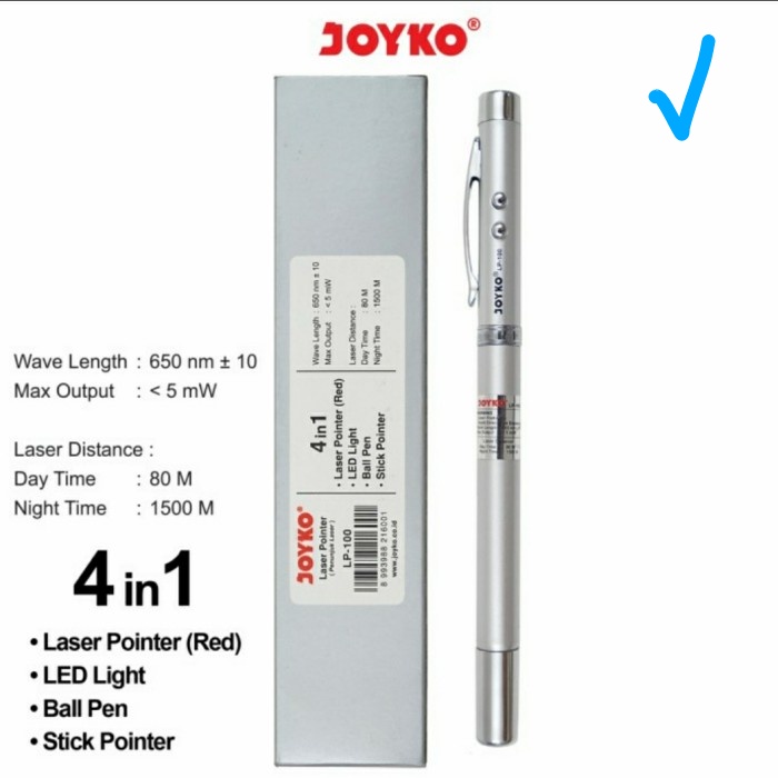 

penunjuk laser pointer 4 in 1 pulpen senter -