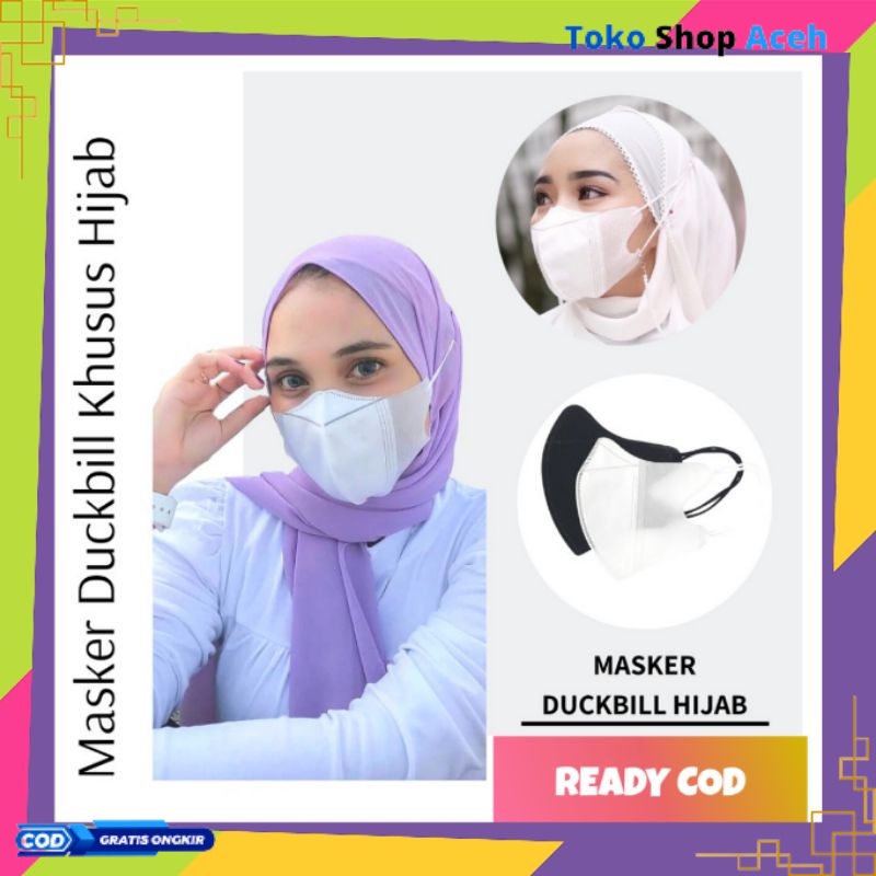 {S.A} MASKER DUCKBILL HIJAB 50pcs