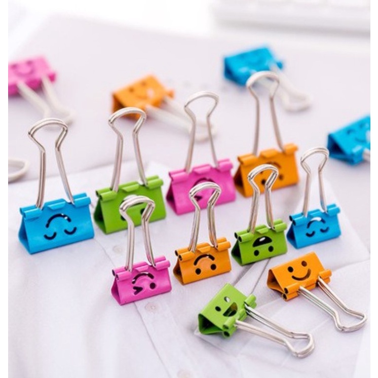 

Binder Clip Smile Jepit File Penjepit Paper Clip warna random