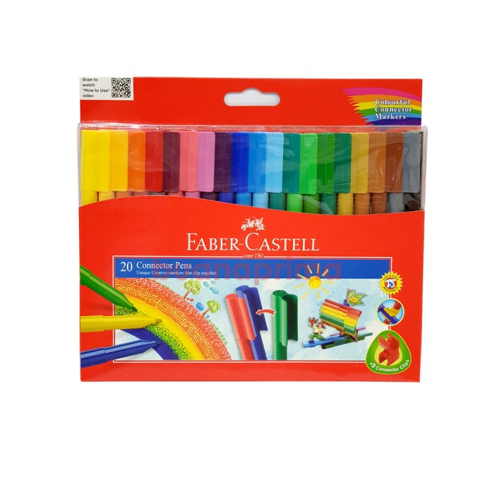 

Connector Pens Faber Castell 20 Warna Spidol Colors Gift Conector