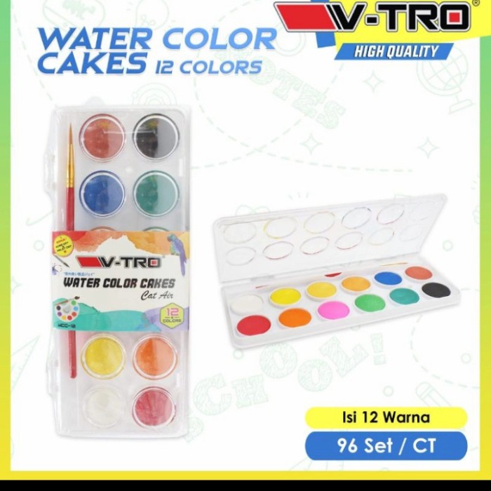 

Cat air Cat lukis Watercolour 12Warna + Kuas