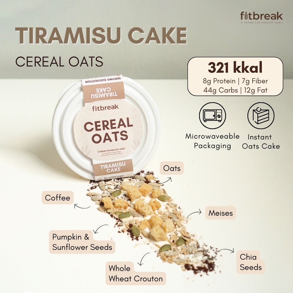 

Fitbreak Tiramisu Cake Cereal Oats ~ TC777