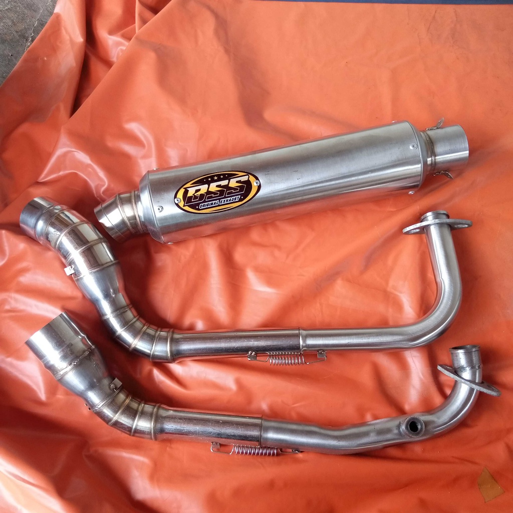 knalpot racing bss bulat jenong 30 cm inlet 50mm matic best3 25 cm inlet 50 mm beat mio scoopy fino 