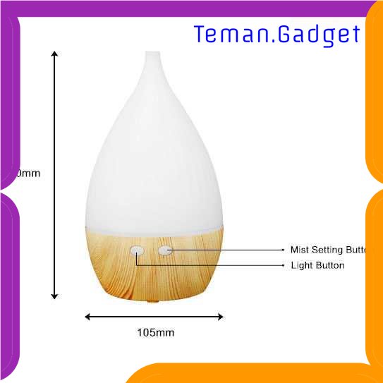 TG - ART Air Humidifier Aromatherapy Wood 150ml with LED RGB - AJ-509