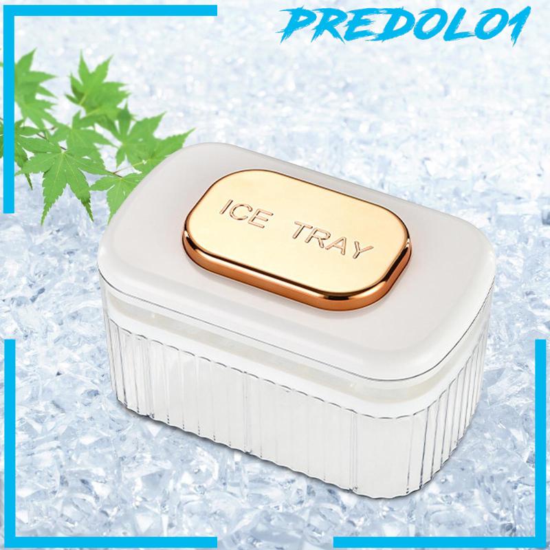 [Predolo1] Ice Cube Tray Tipe Press Reusable Hemat Tempat Untuk Minuman Freezer Chilling