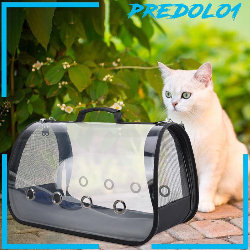 [Predolo1] Tas Handbag Pet Penutup Ritsleting Pembawa Kucing Lipat Untuk Camping Berjalan Belanja
