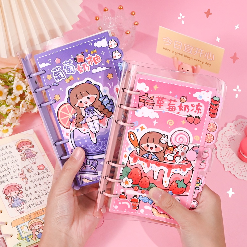 

AKI BUKU BINDER A6 AESTHETIC RAGAM MOTIF / RING BOOK JURNAL MOTIF KARTUN LUCU