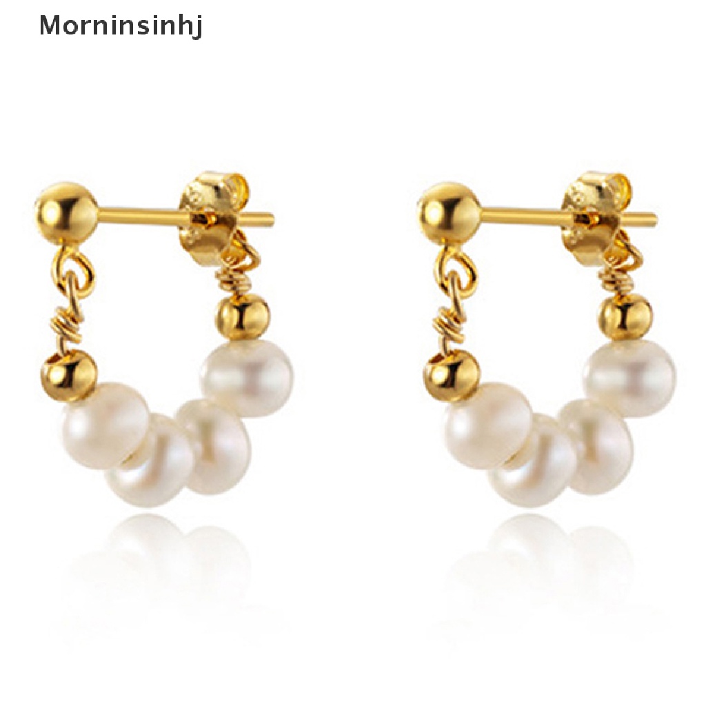 Mornin 1pasang Retro Baroque Pearls Menjuntai Anting Untuk Wanita Elegan Korea Sederhana Perhiasan Aksesoris Pesta Pernikahan id