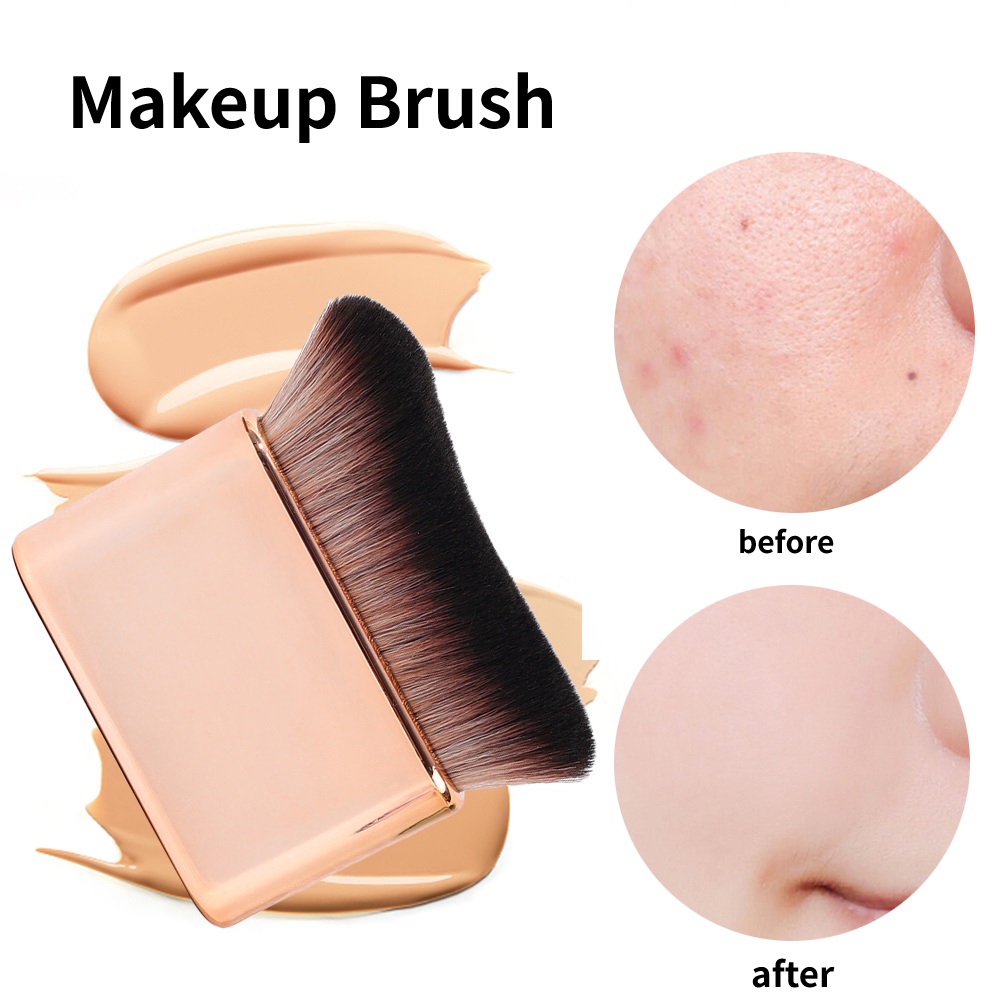 Kuas Makeup Besar Siku Multifungsi/Rose Gold Soft Blush Brush/Kuas Bedak Foundation Leher Tubuh/Alat Kosmetik Wajah Portable