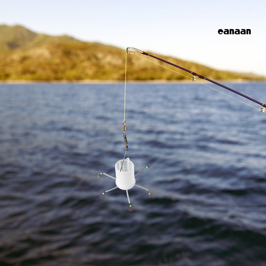 Cnn- Keranjang Perangkap Pancing Plastik Anti Lilitan Berongga Memancing Umpan Kandang Dengan Enam Kait Aksesori Pancing