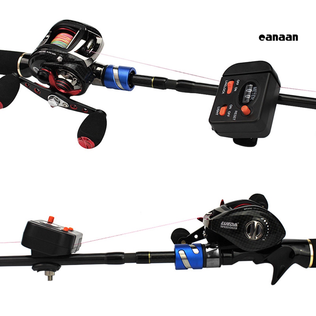 Cnn-fishing Line Counter Digital Display Kapasitas Garis Besar ABS Bantalan Kuat Pengukur Garis Berlampu Untuk Cumi