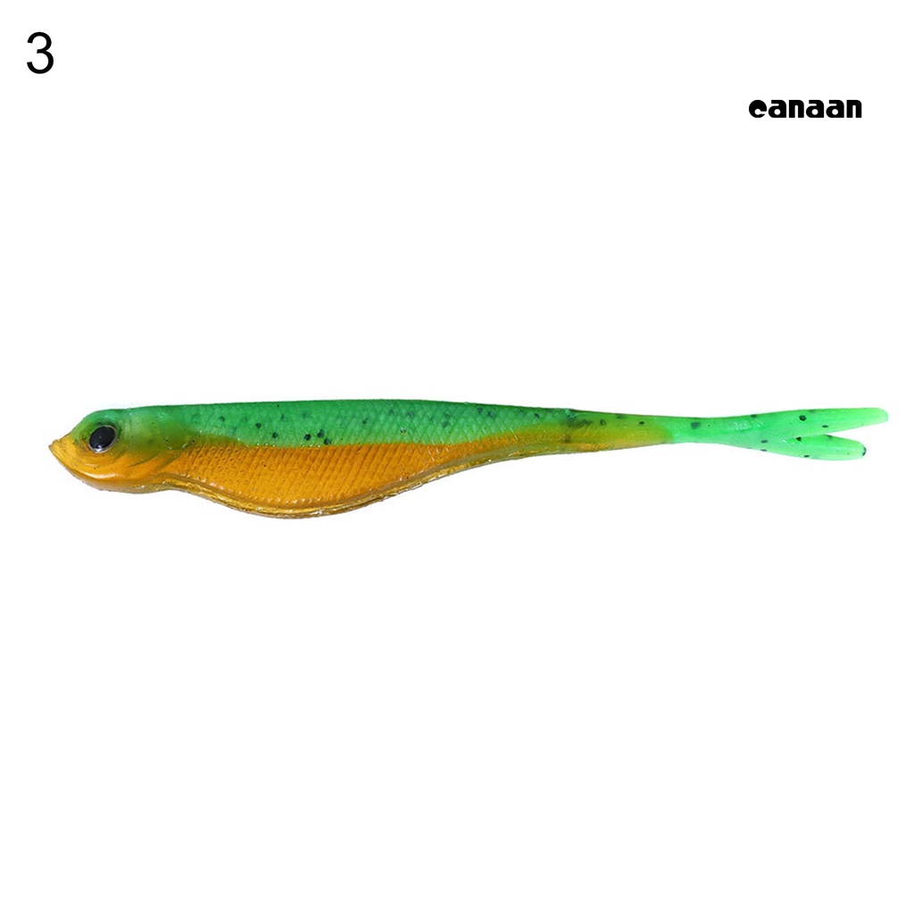 Cnn-5pcs 12 cm Bicolor Ekor Ganda Palsu Bionic Lure Umpan Ikan Lembut Aksesori Memancing