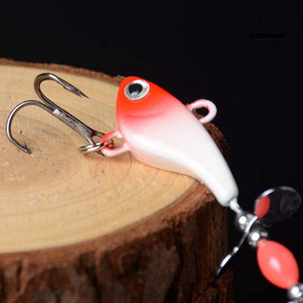 Cnn-13g 8.5cm 3D Eyes Luminous Fake Lure Dengan Bulu Berputar Spinner Sequin Memancing Lure Fishing Tools