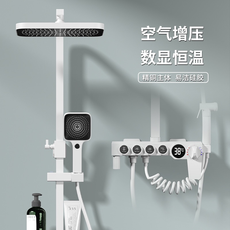 Thermostat Shower Suhu Konstan Shower Bertekanan Kepala Pancuran Man Semprotan Besar Bertekanan Teka