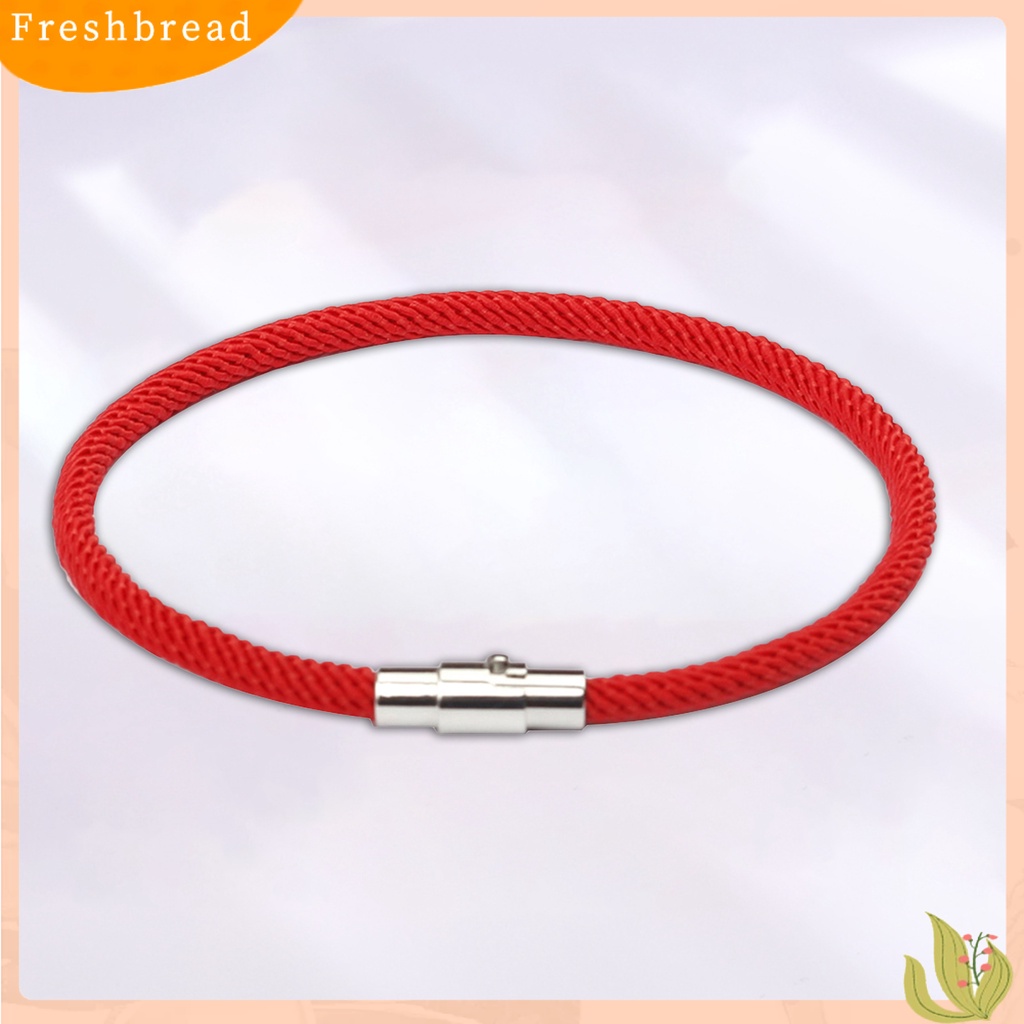 &lt; Freshbread &gt; Gelang Couple Warna Solid Gesper Tali Nilon Perhiasan Pasangan Keberuntungan Untuk Pesta