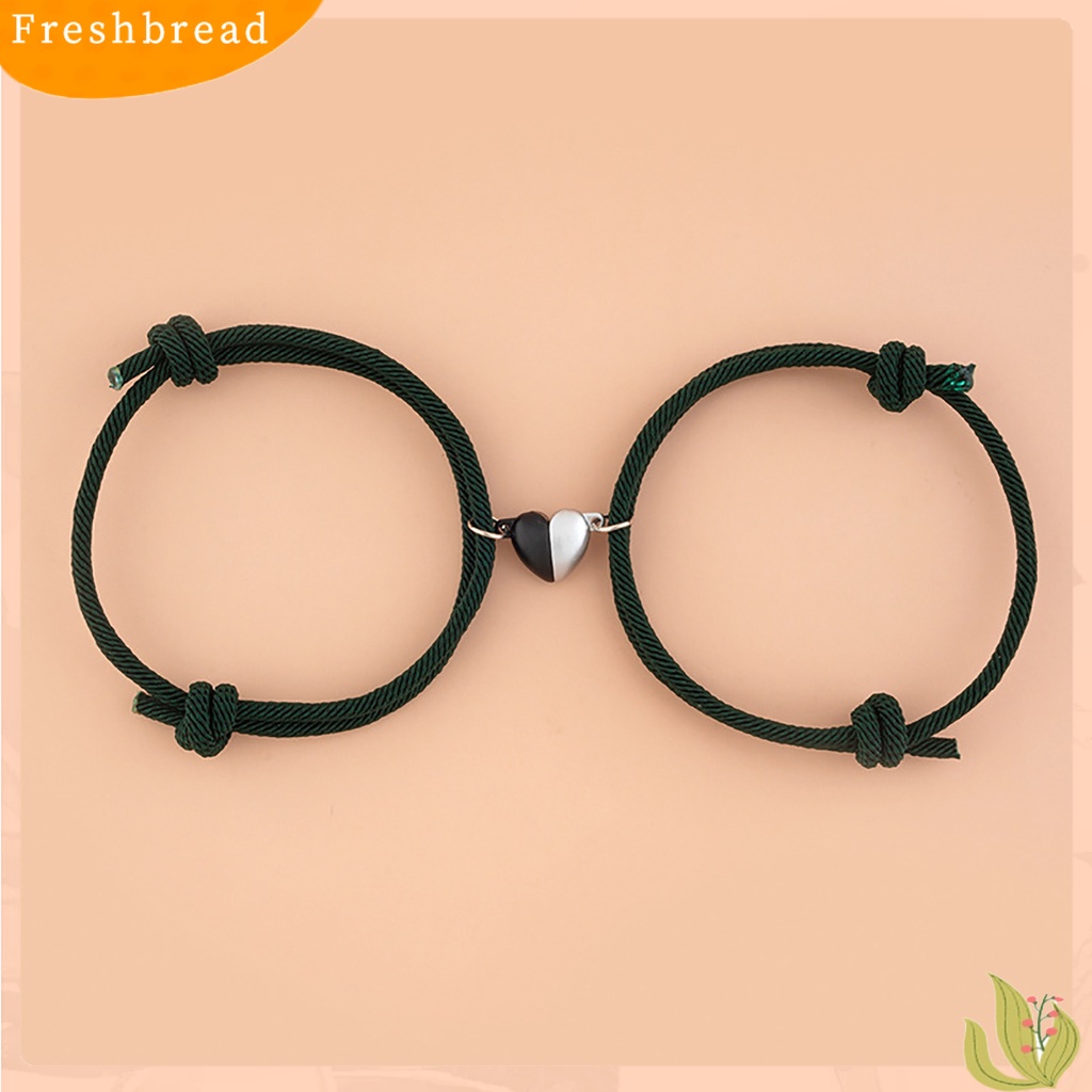 &lt; Freshbread &gt; 2Pcs Gelang Menarik Hadiah Yang Sempurna Paduan Rantai Tangan Pasangan Hati ic Indah Untuk Penggunaan Sehari-Hari