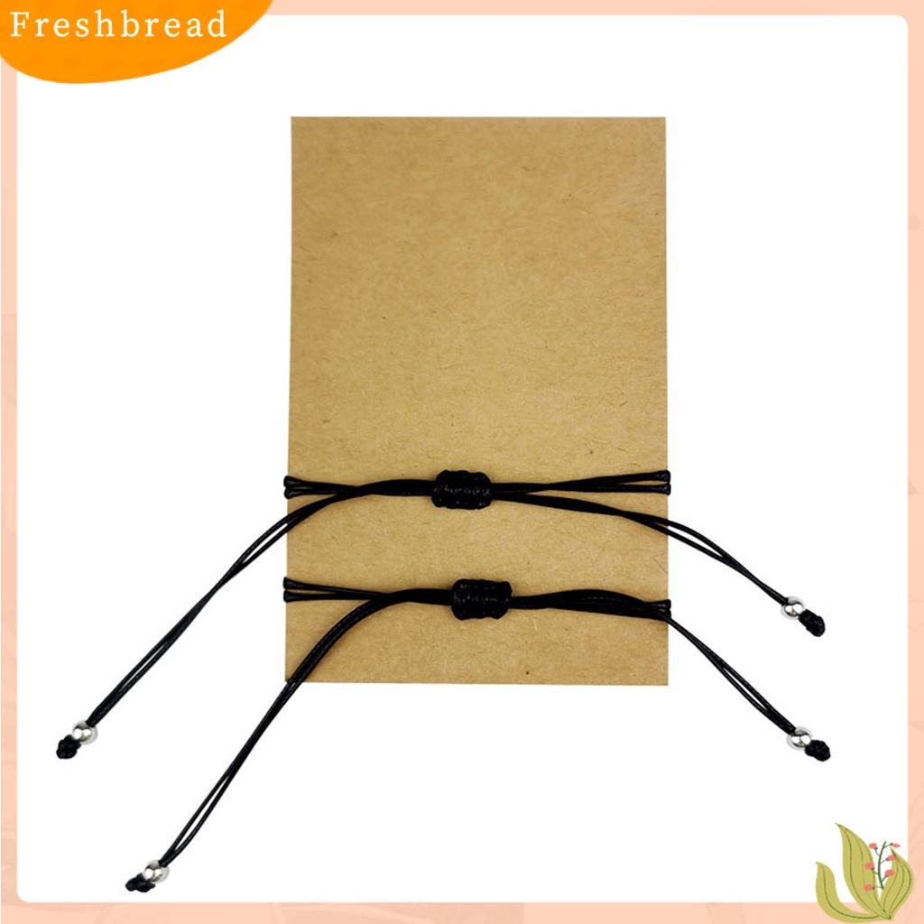 &lt; Freshbread &gt; 2Pcs Couple Gelang Boho Berongga Keluar Elastis Adjustable Tali Tenun Tangan DIY Wish Card Gift Pria Wanita Pohon Kehidupan Pesona Gelang Persahabatan Untuk Pakaian Sehari-Hari