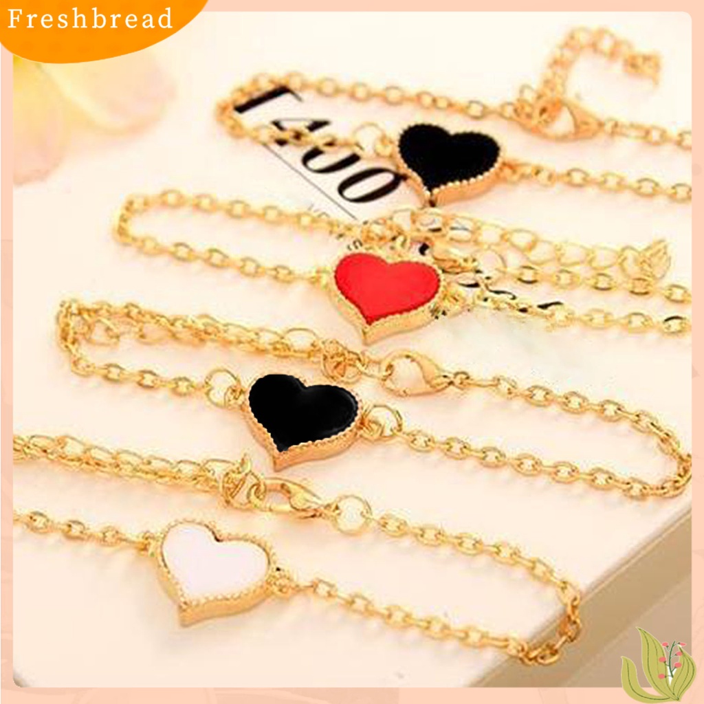 &lt; Freshbread &gt; Wanita Gelang Hati Dress Up Perhiasan Semua Pertandingan Manis Gelang Gadis Hadiah