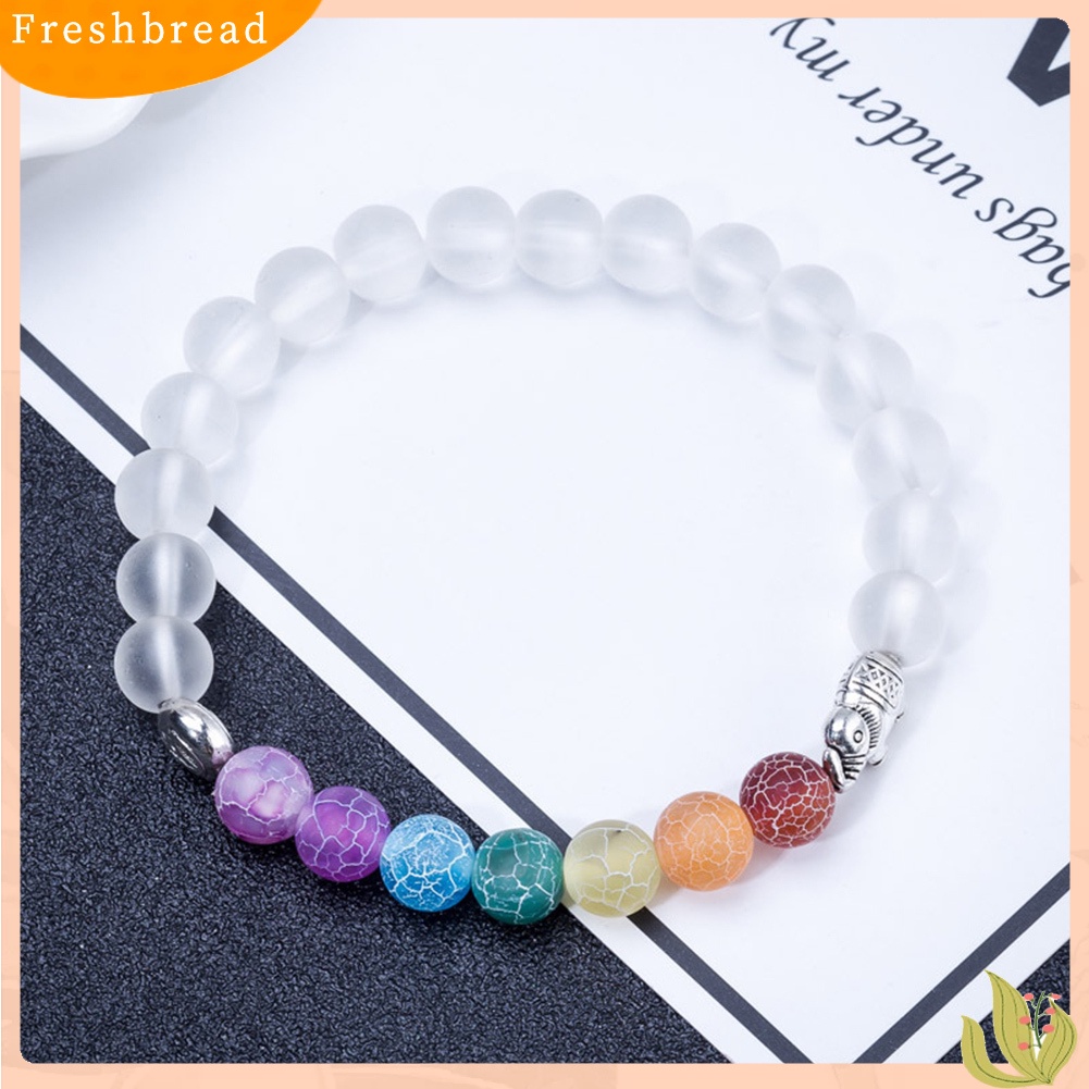 &lt; Freshbread &gt; 7warna Pesona Gerinda Matte Beads Gajah Gelang Yoga Energi Bangle Perhiasan