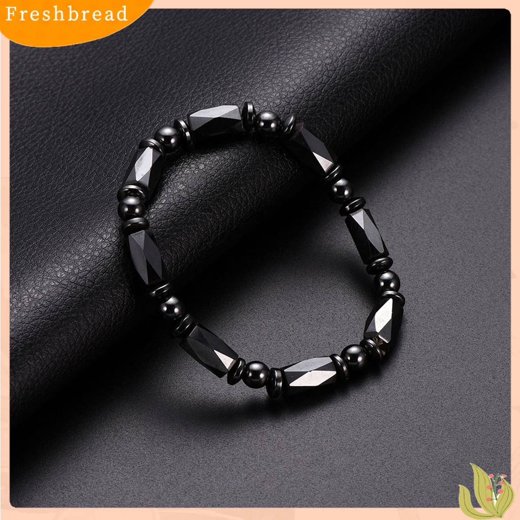 &lt; Freshbread &gt; Unisex Fashion Faux Hematite ic Manik-Manik Gelang Rantai Dekorasi Perhiasan Hadiah