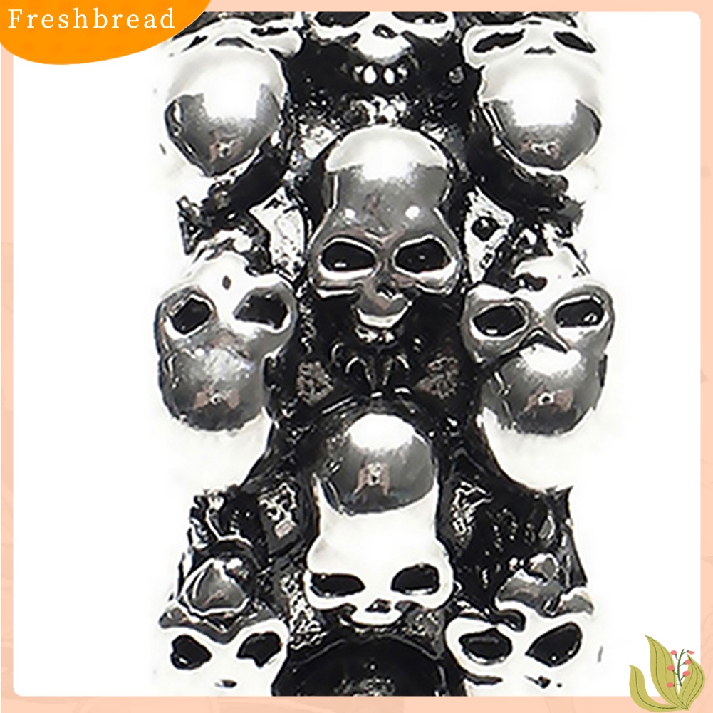 &lt; Freshbread &gt; 1Pc Pria Gothic Tengkorak Jari Pesona Stainless Steel Punk Biker Knuckle Ring