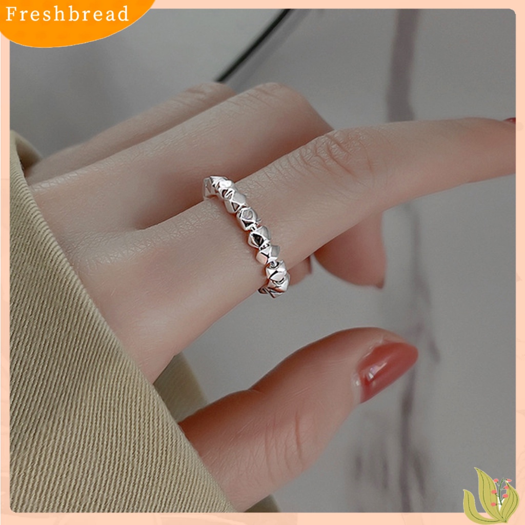 &lt; Freshbread &gt; Finger Ring Square Beads Opening Adjustable Ladies Korean Style Opening Ring Hadiah Hari Kasih Sayang