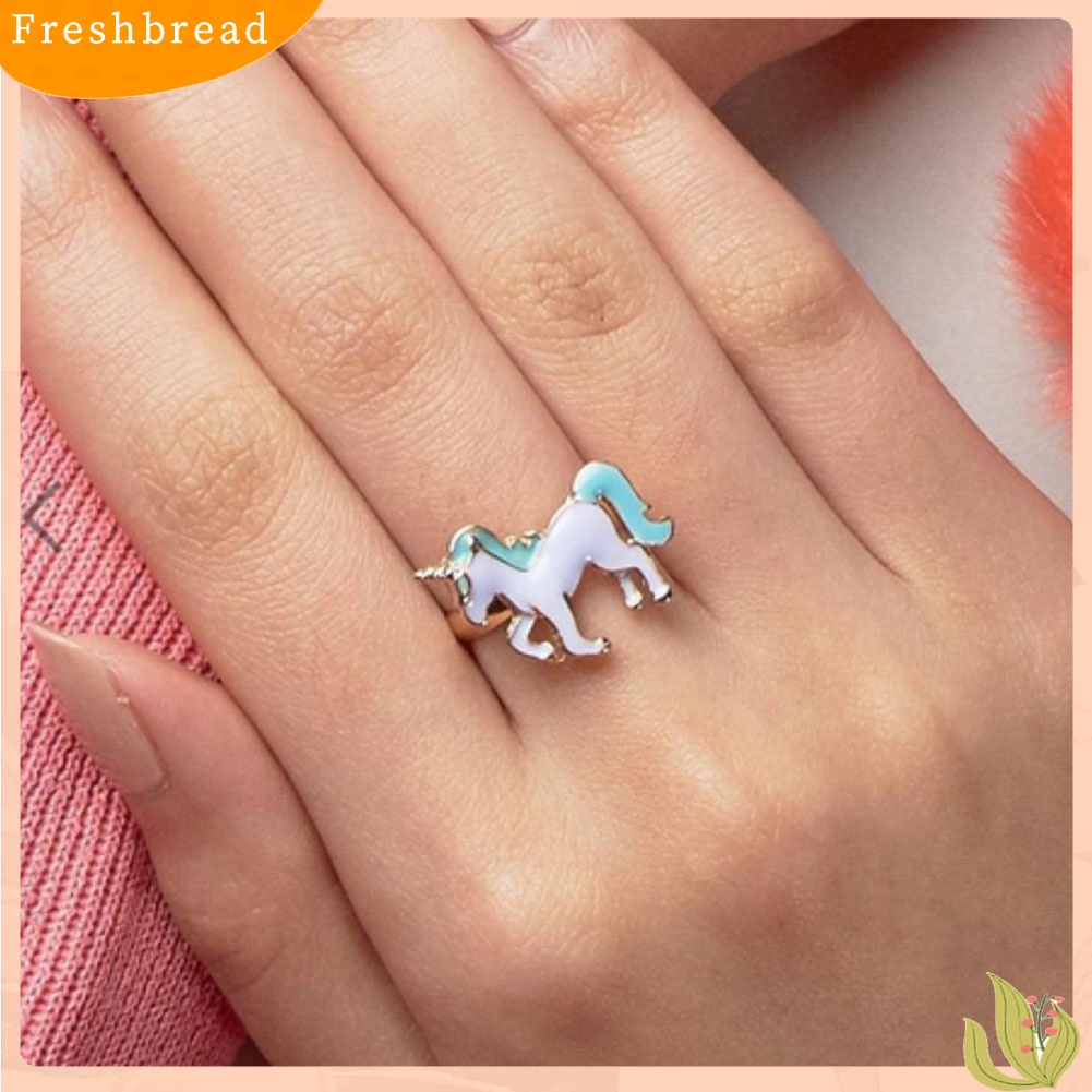 &lt; Freshbread &gt; Indah Kartun Peri Dongeng Enamel Wanita Gadis Anak-Anak Jari Cincin Perhiasan